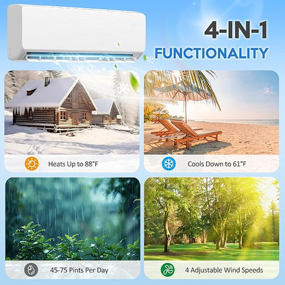 18000 BTU Mini Split Air Conditioner ＆ Heat Pump, 230V Wall Mount Ductless - Image 5