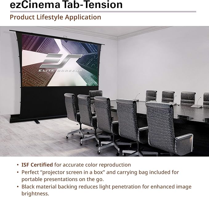 Elite Screens ezCinema Tab-Tension, 90-Inch Portable Floor Rising Projector - Image 5