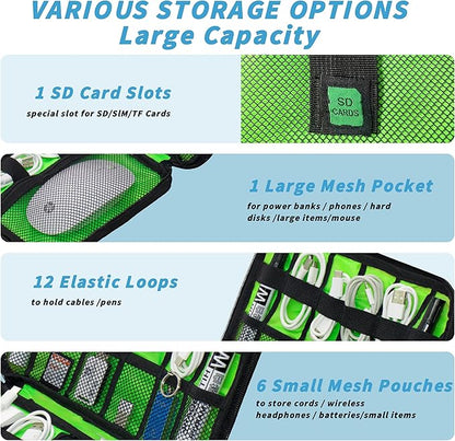Electronics Organizer, Travel Cord Organizer Pouch, Portable Cable Organizer - Image 5