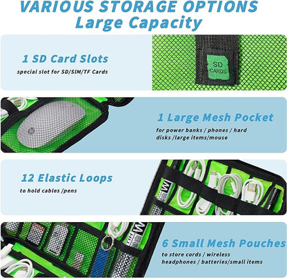 Electronics Organizer, Travel Cord Organizer Pouch, Portable Cable Organizer - Image 5