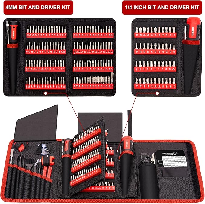 STREBITO Precision Screwdriver Set 191-Piece Multi-Bit Screwdriver 1/4 Inch Nut - Image 5