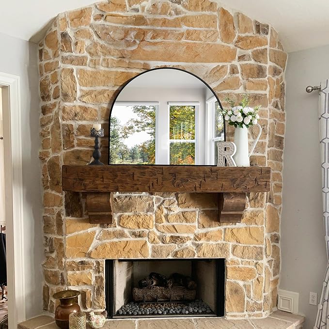CIRCUMI Arched Wall Mirror, Metal Frame, Large Size - Image 4