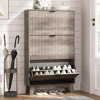 Shoe Cabinet Storage for Entryway by HUANLEGO