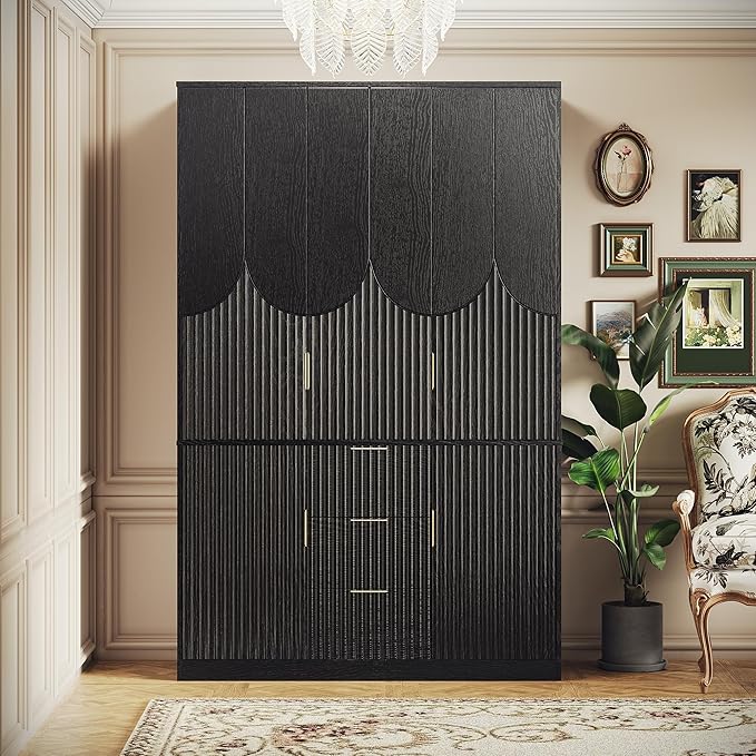 71" Wardrobe Armoire Wooden Closet - Image 8