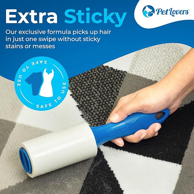 PetLovers Extra Sticky Lint Roller Single Unit 90 Sheets - Image 3