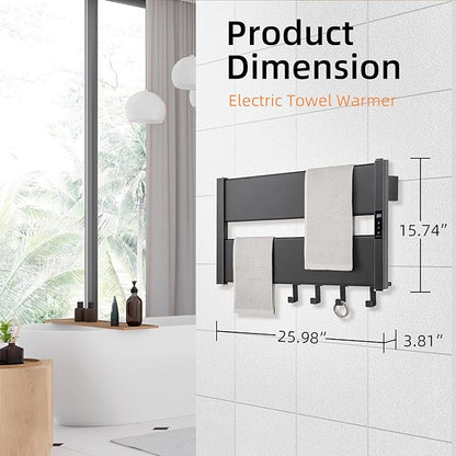 K&KALONZO Towel Warmer for Bathroom, Wall-Mounted Heated Towel Rack - Image 7