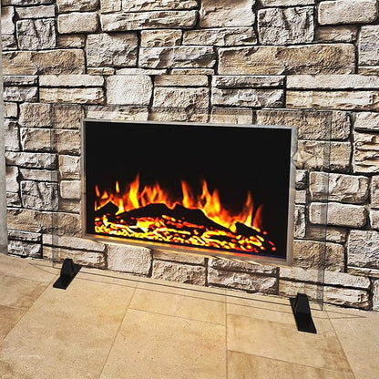 Premium Tempered Glass Fireplace Screen by ClearlyInnovative