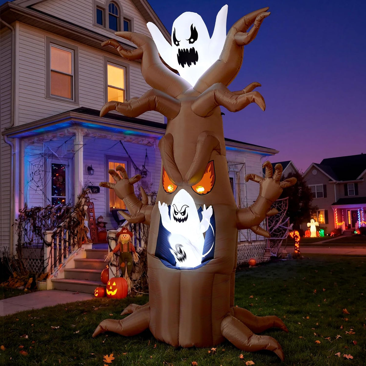 Joiedomi 7 Ft Halloween Inflatables Tree Decorations Outdoor Blow Up Yard Dec...