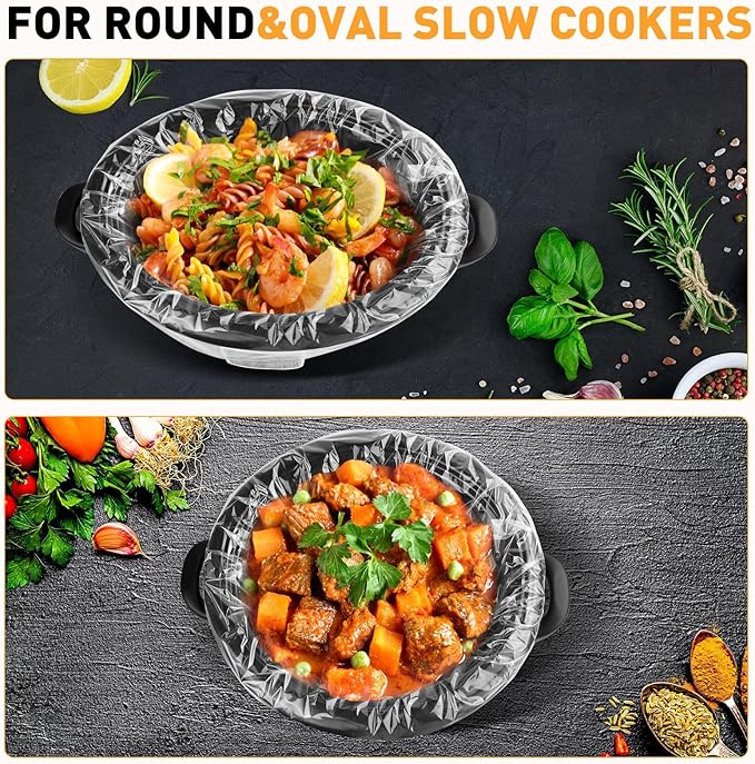 100 Pack Slow Cooker Liners, Large Size 13"x 21" Cooking Bags Disposable Pot - Image 5