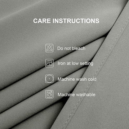 CUCRAF Light Grey Blackout Curtains 72 Inches Long, Thermal Insulated Noise - Image 7