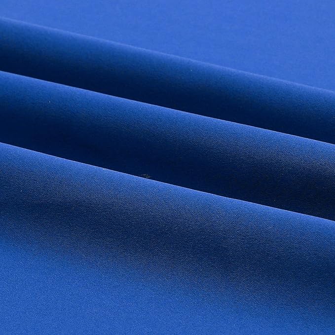 DUALIFE Royal Blue Curtains for Living Room 54 inch Length Solid Energy - Image 8