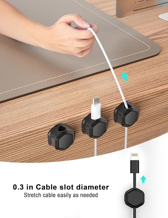 14 Pack Magnetic Cord Organizer - Image 3