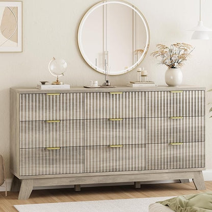 Xixini Fluted Dresser for Bedroom by Xixini