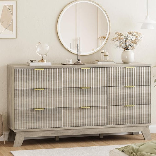 Xixini Fluted Dresser for Bedroom by Xixini