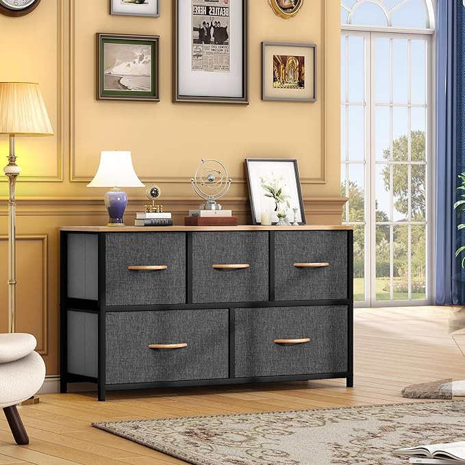 DWVO Dresser for Room with 5 Drawers - Image 2