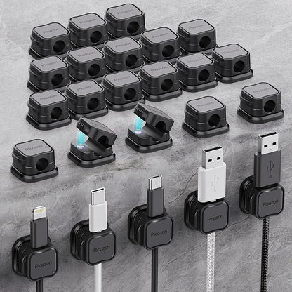 24 Pack Magnetic Cable Clip Organizer Cord Holder, Picozon Adhesive Cable by Picozon
