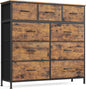 SONGMICS Dresser for Bedroom, Chest of Drawers, 9 Non-Woven Fabric Drawers by SONGMICSbySONGMICSHOME