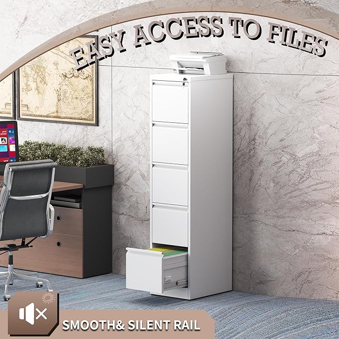 5 Drawer Vertical File Cabinet - Image 5