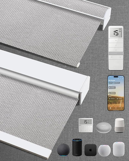 Kincmo Motorized Blinds with Remote, 100% Blackout Motorized Roller Shades Work by KincmoBlinds