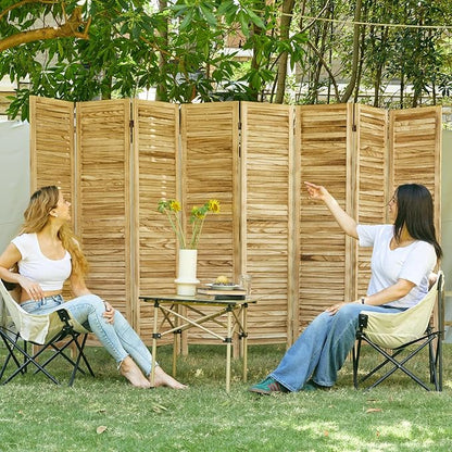Room Dividers and Folding Privacy Screens, Wood Louvered Separators Divider Wall - Image 2
