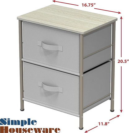 Simple Houseware 2 Tier Night Stands Dresser - Image 3