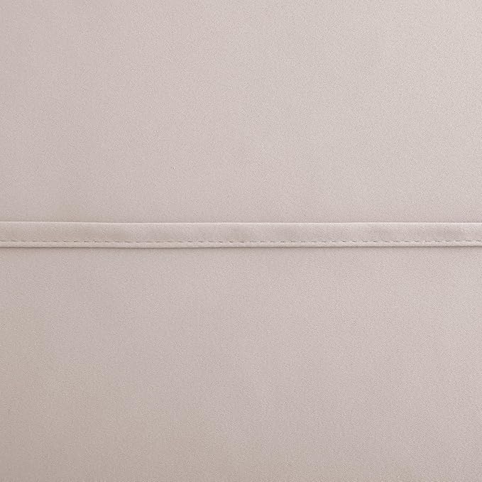 KOUFALL Greige Beige Curtains 63 Inch Length, Grommet Blackout Darkening - Image 5