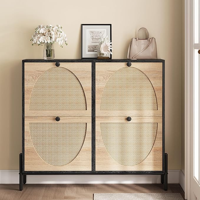 IRONCK Rattan Shoe Cabinet Storage - Image 4