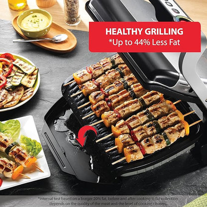 T-Fal OptiGrill Stainless Steel Electric Grill, 4 Servings, 6 Automatic Cooking - Image 4