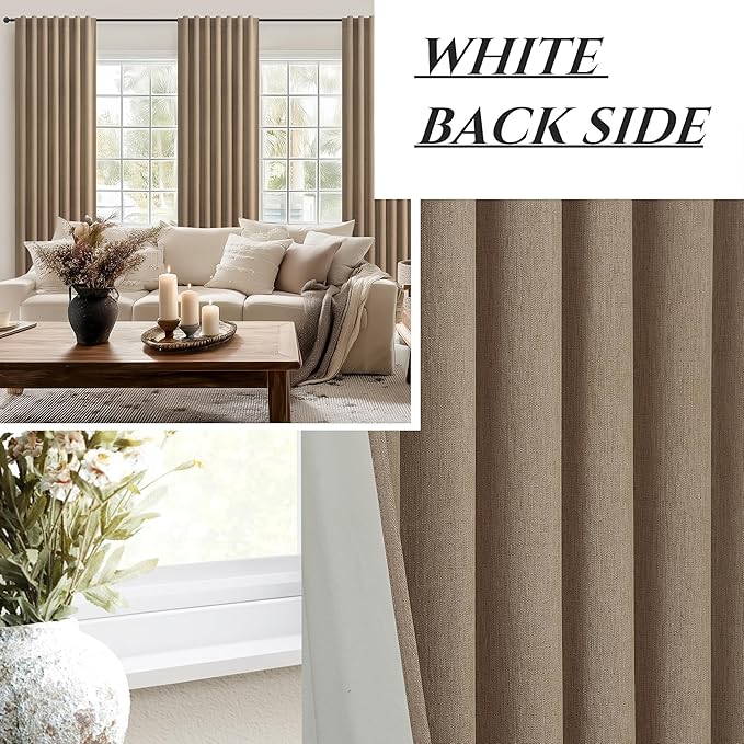 Rust Brown Extra Long Custom 100 Inch Curtains, 100% Blackout Curtain - Image 7
