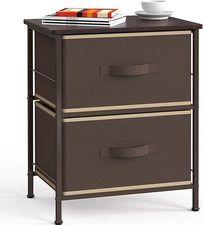 SIMPLE HOUSEWARE 2 Tier Night Stands Dresser by SimpleHouseware