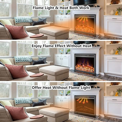 Electric Fireplace, Recessed Fireplace Heater - Image 3