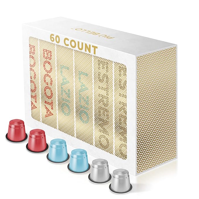 Piu Bello Espresso Coffee Pods for Nespresso Original Machines – Variety Pack – by PIUBELLO