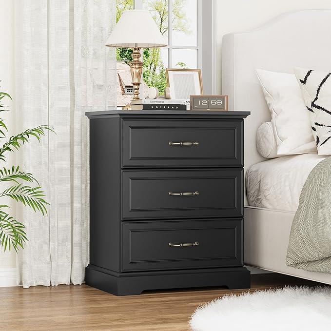 Nightstand Set of 2, Rustic Farmhouse Wood Small Dresser, Bedside Table - Image 7