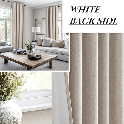 Grey Flax Taupe Short Small Window Room Darkening Curtains 54 Inches Long - Image 6