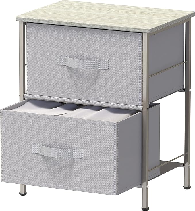 Simple Houseware 2 Tier Night Stands Dresser - Image 8