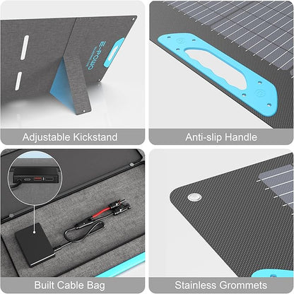220W Portable Solar Panel for Power Station, 23.5% High Efficiency ETFE - Image 8