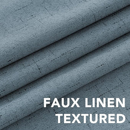 H.VERSAILTEX Linen Blackout Curtains Durable Thick Textured Linen Look 100% - Image 5