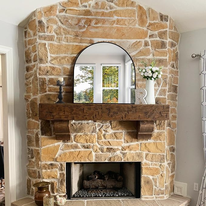 CIRCUMI Arched Wall Mirror, Metal Frame, Large Size - Image 4