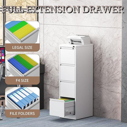 File Cabinet, 4 Drawer File Cabinet - Image 6