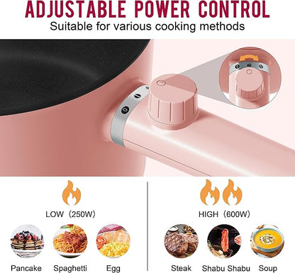 Topwit Hot Pot Electric, 1.5L Ramen Cooker, Portable Non-Stick Frying Pan - Image 2