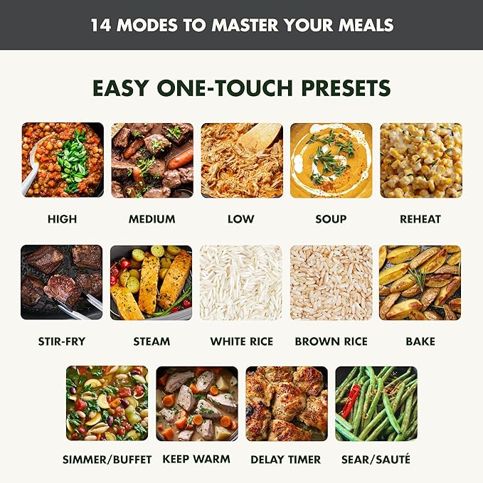 GreenPan Elite 14-in-1 Nonstick 6QT Electric Slow Cooker, PFAS-Free Ceramic - Image 5