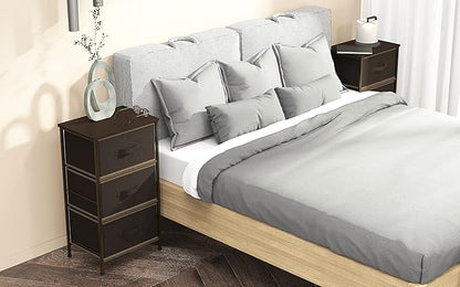 Simple Houseware 3 Drawer Nightstand Dresser - Image 2