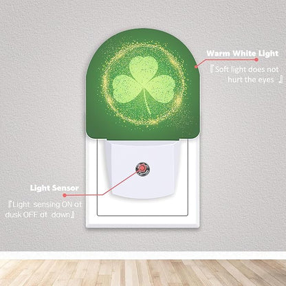 Axxitude St Patrick's Day Shamrock Night Lights Plug into Wall - Image 2