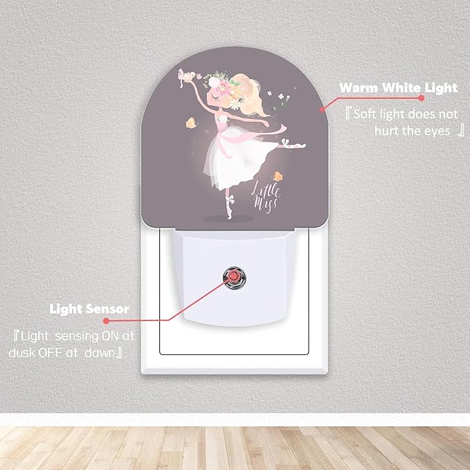 Axxitude Ballet Girl Flower Butterfly Night Lights Plug into Wall - Image 2