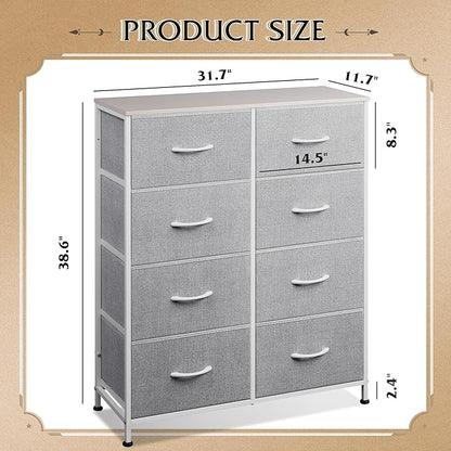 WLIVE Fabric Dresser for Bedroom, Tall Dresser - Image 3