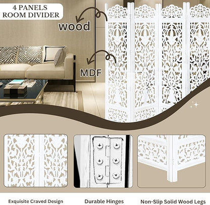 Lightnpro 4-Panel Wooden Room Divider 72"×72" - Image 2