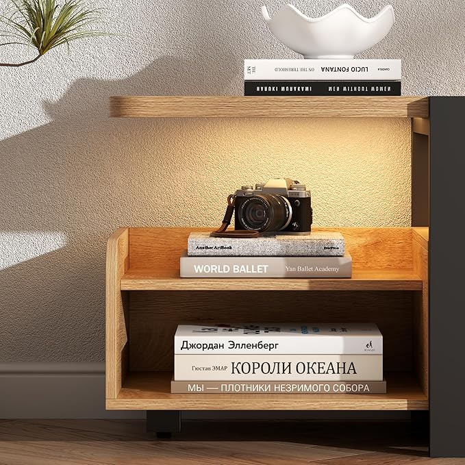 TV Stand with LED Lights and Storage cabinet - Image 4