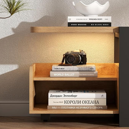 TV Stand with LED Lights and Storage cabinet - Image 4