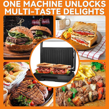 Baker's Friend 2 Slices of Mini Panini Press Electric Grill, Panini Grill Press - Image 4