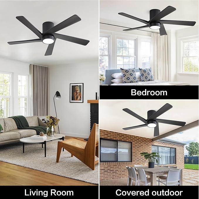 WINGBO 48 Inch Flush Mount DC Ceiling Fan - Image 8